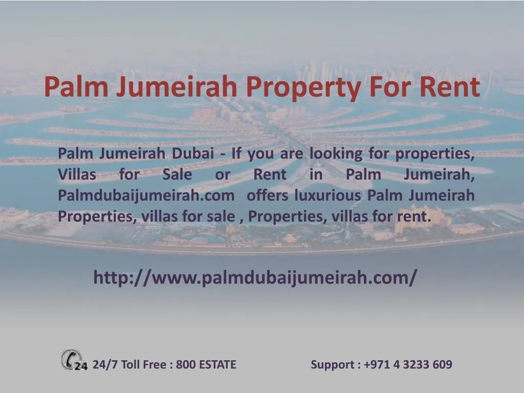 palm jumeirah property for rent