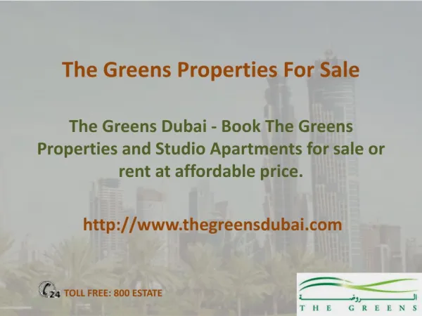 Properties for sale in The Greens Dubai