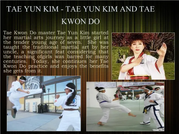 TAE YUN KIM - TAE YUN KIM AND TAE KWON DO