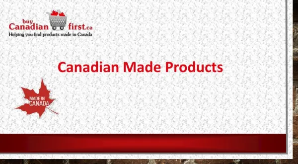 Canadian Made Products