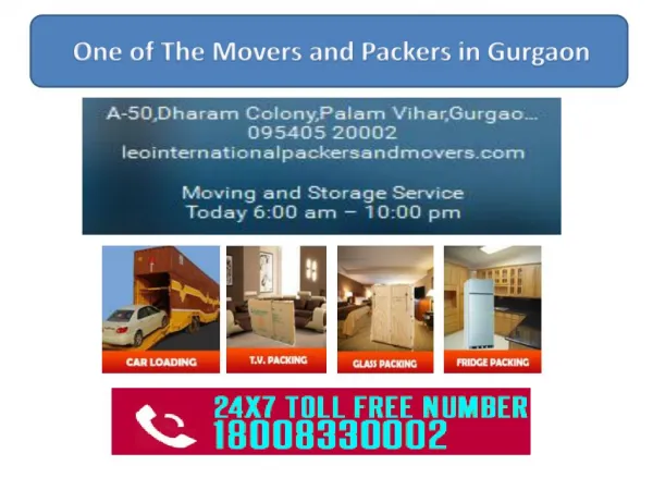 Packers and Movers Gurgaon Company