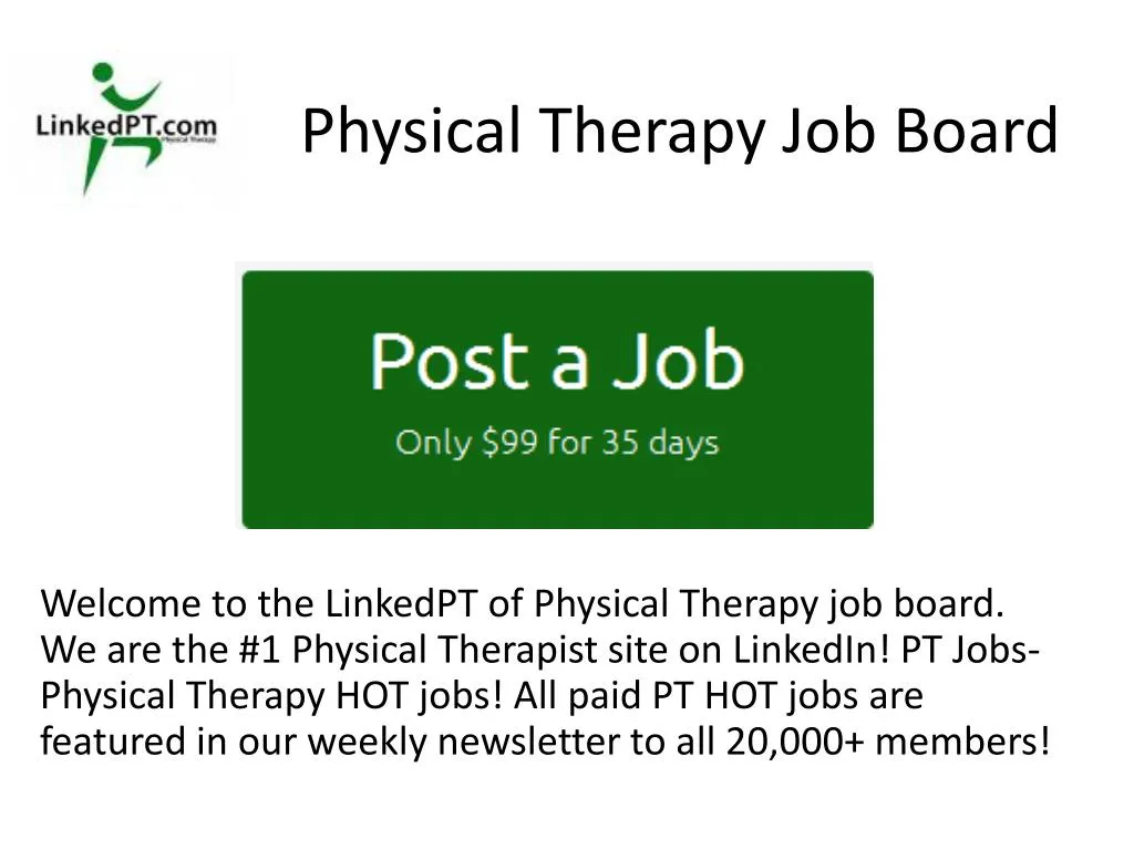 physical therapy job board