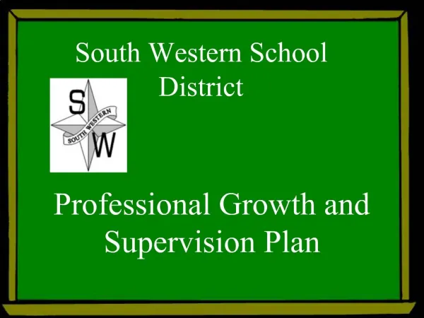 Professional Growth and Supervision Plan
