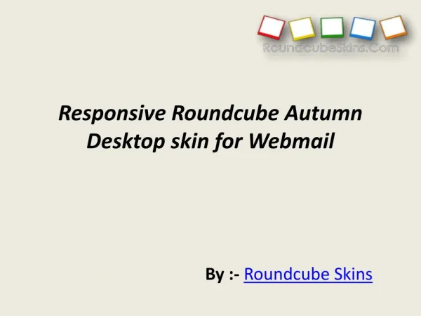 Responsive Roundcube Autumn Desktop skin