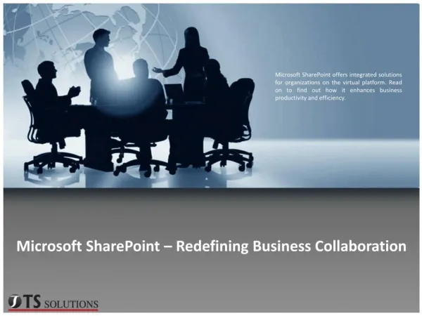 Microsoft SharePoint – Redefining Business Collaboration