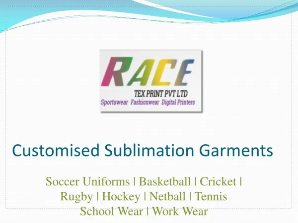 Sublimation Garments Manufacturers | Sports Uniforms Supplie