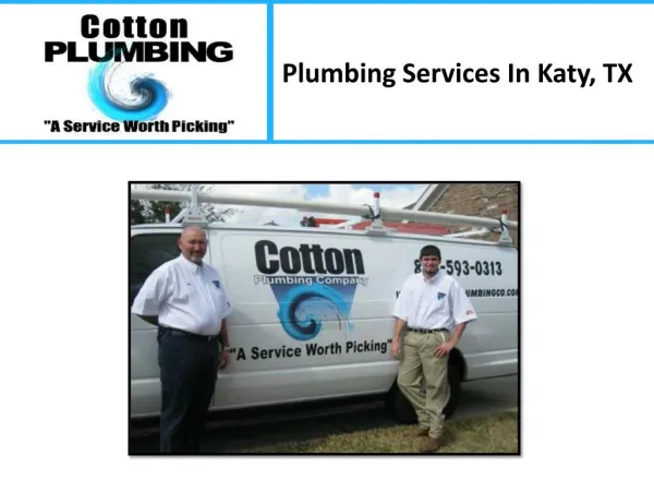 Plumbing Services In Katy, TX