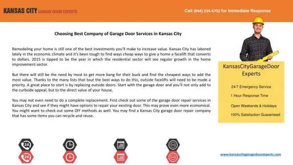 Choosing Best Company of Garage Door Services in Kansas City