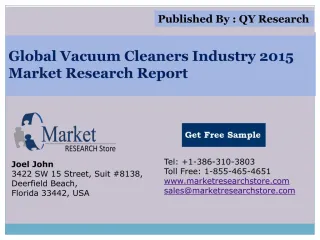 Global Vacuum Cleaners Industry 2015 Market Analysis Survey