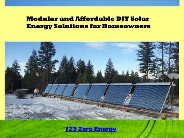 Modular and Affordable DIY Solar Energy Solutions for Homeow