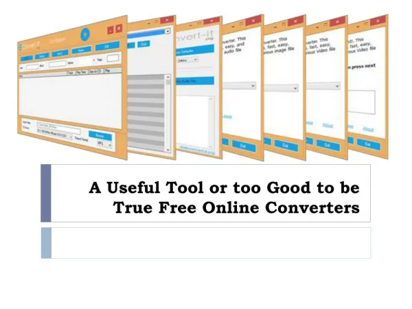 A Useful Tool or too Good to be True Free Online Converters