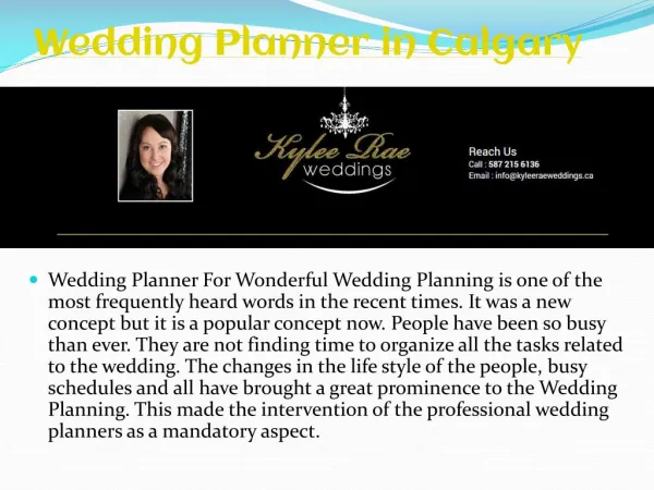 Wedding planning company Calgary