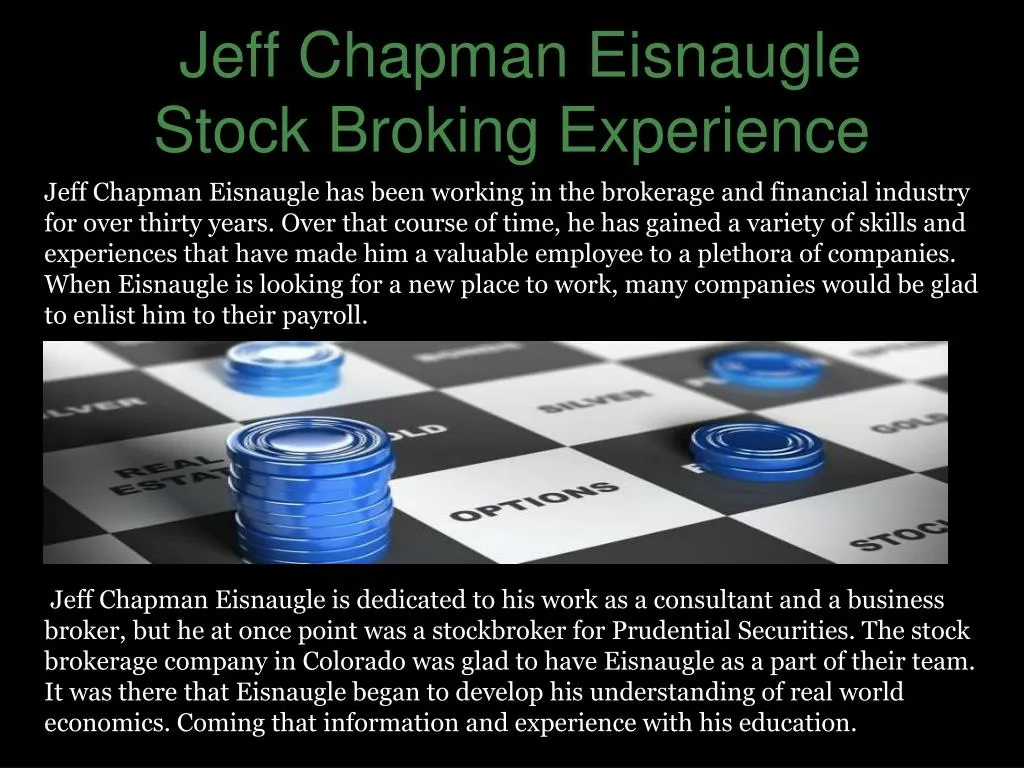 jeff chapman eisnaugle stock broking experience