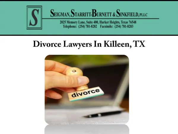 Divorce Lawyers In Killeen, TX