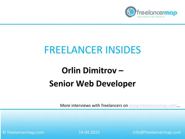 Orlin Dimitrov - Senior Web Developer