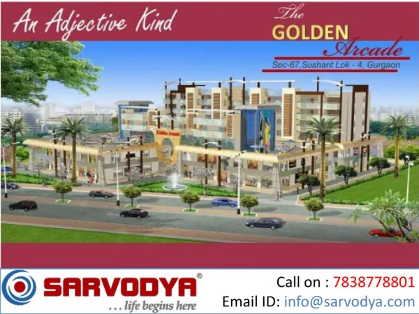Cheap Retail Shops for Sale in Sector 67 Gurgaon Golf Course