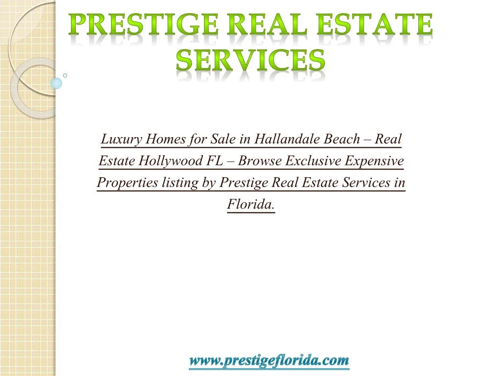 prestige real estate services