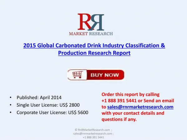 Global Carbonated Drink Industry Overview on Trends & Develo