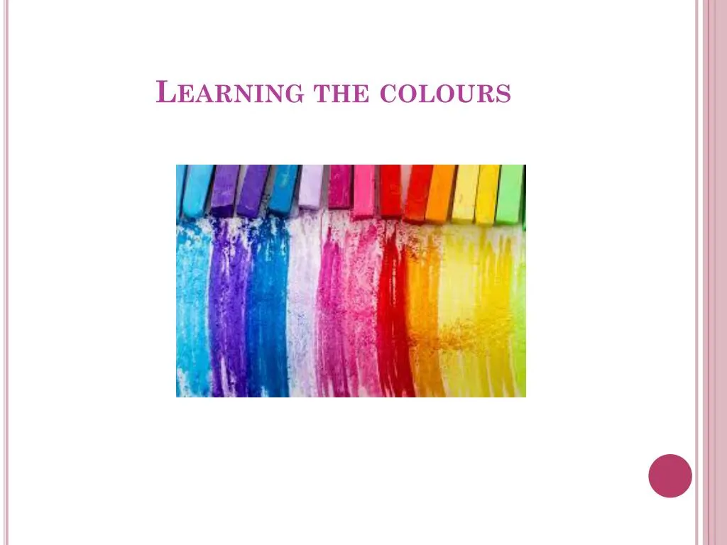 learning the colours