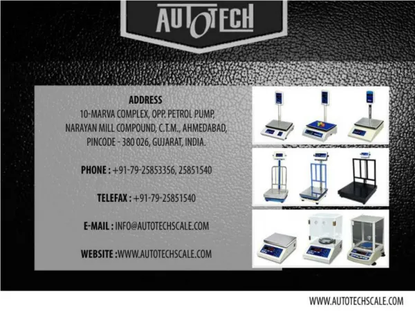 Table Top Scale Manufacturer