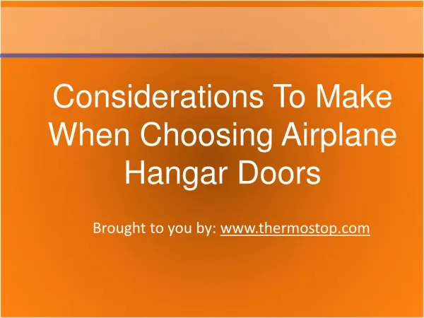 Considerations to Make When Choosing Airplane Hangar Doors