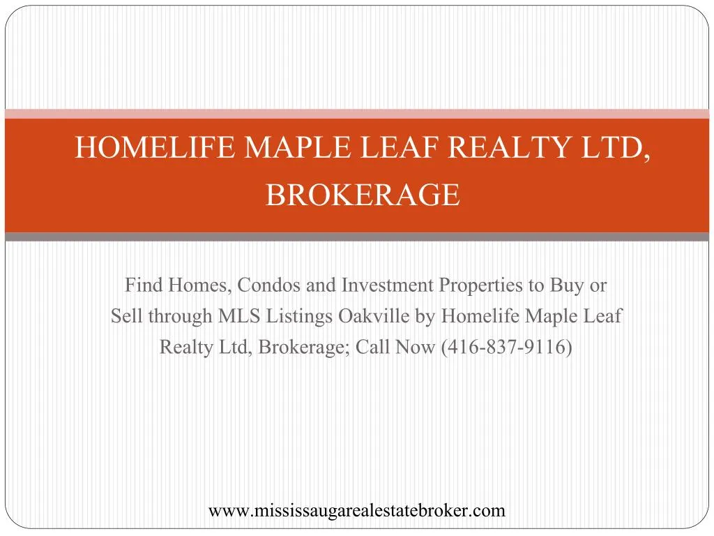 homelife maple leaf realty ltd brokerage
