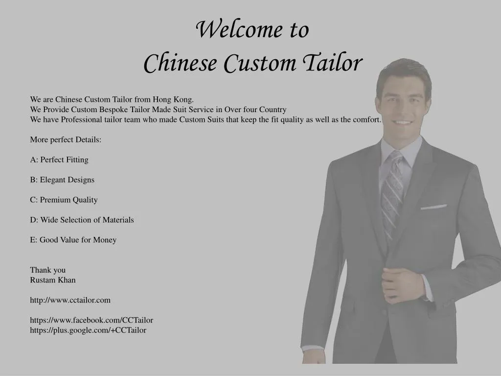 welcome to chinese custom tailor