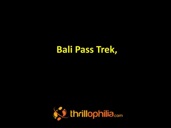 Bali Pass Trek, Uttarakhand