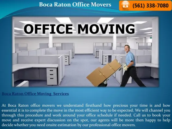 Professional boca raton office movers and Packers