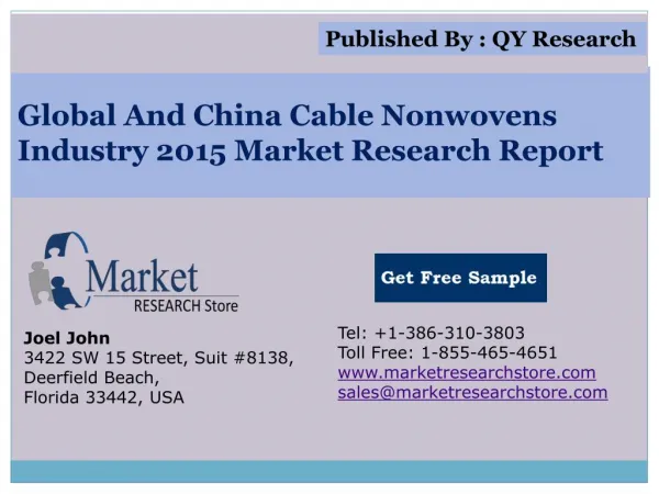 Global And China Cable Nonwovens Industry 2015 Market Analys
