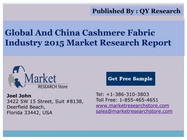 Global And China Cashmere Fabric Industry 2015 Market Analys