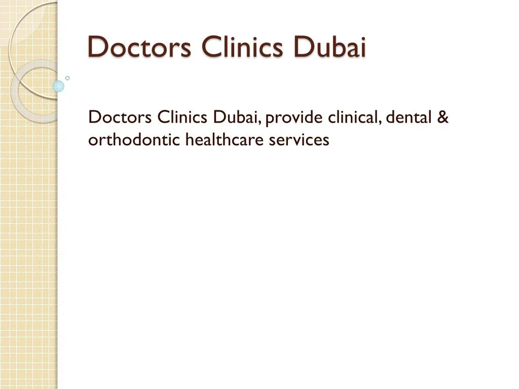 doctors clinics dubai