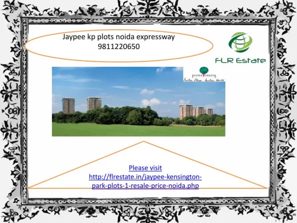 jaypee kensington park plots 9811220650 noida sector 133 res