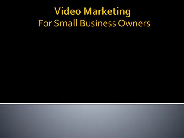 video marketing for small business