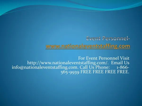 Event Personnel-www.nationaleventstaffing.com