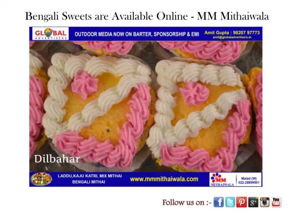 Bengali Sweets are Available Online - MM Mithaiwala