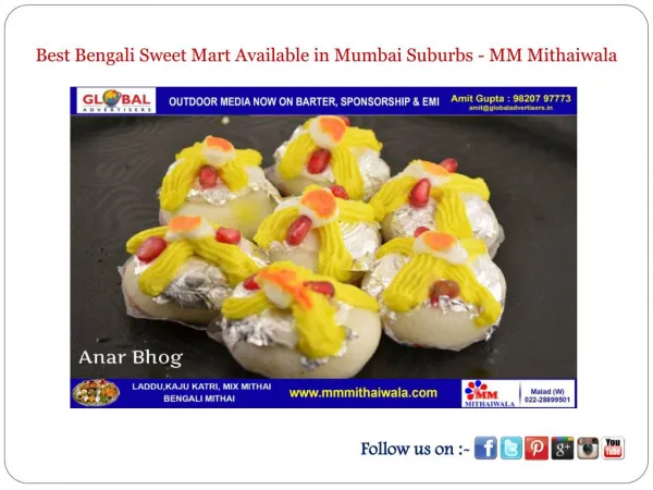 Bengali Sweets Available in Mumbai Suburbs - MM Mithaiwala