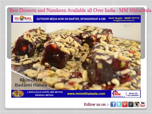 Best Desserts Available all Over India - MM Mithaiwala