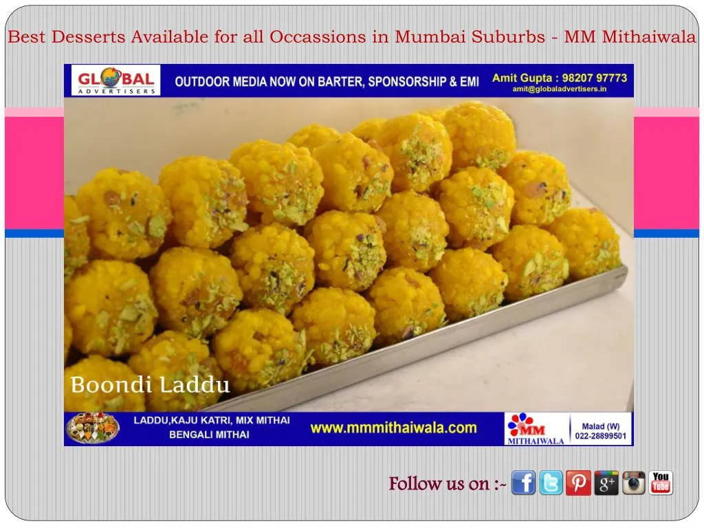 best desserts available for all occassions in mumbai suburbs mm mithaiwala
