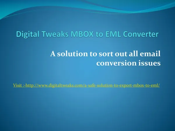 Free Mbox to EML Converter
