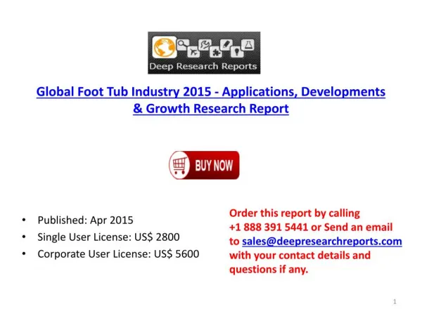 2015-2020 Global Foot Tub Industry Key Distributors Research