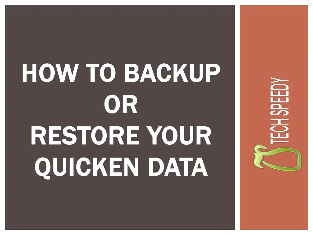 how to backup or restore your quicken data