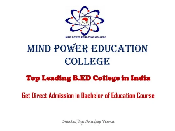 Get Admission in Bachelor of Education Course