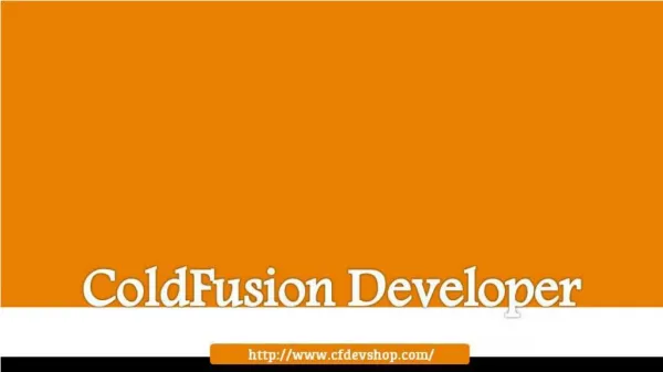 ColdFusion Developer