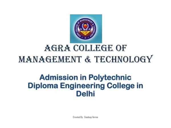 Admission in Polytechnic Diploma Engineering College in Delh