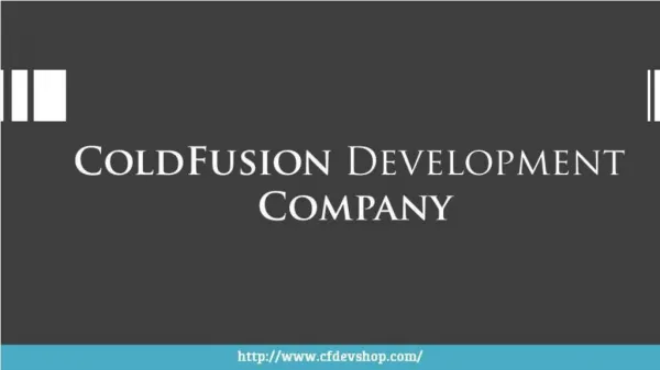 Expert Coldfusion Development Company