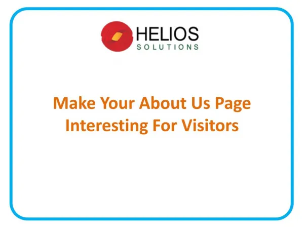 Make Your About Us Page Interesting For Visitors
