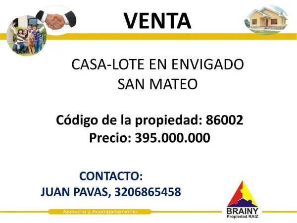 casa lote en envigado san mateo