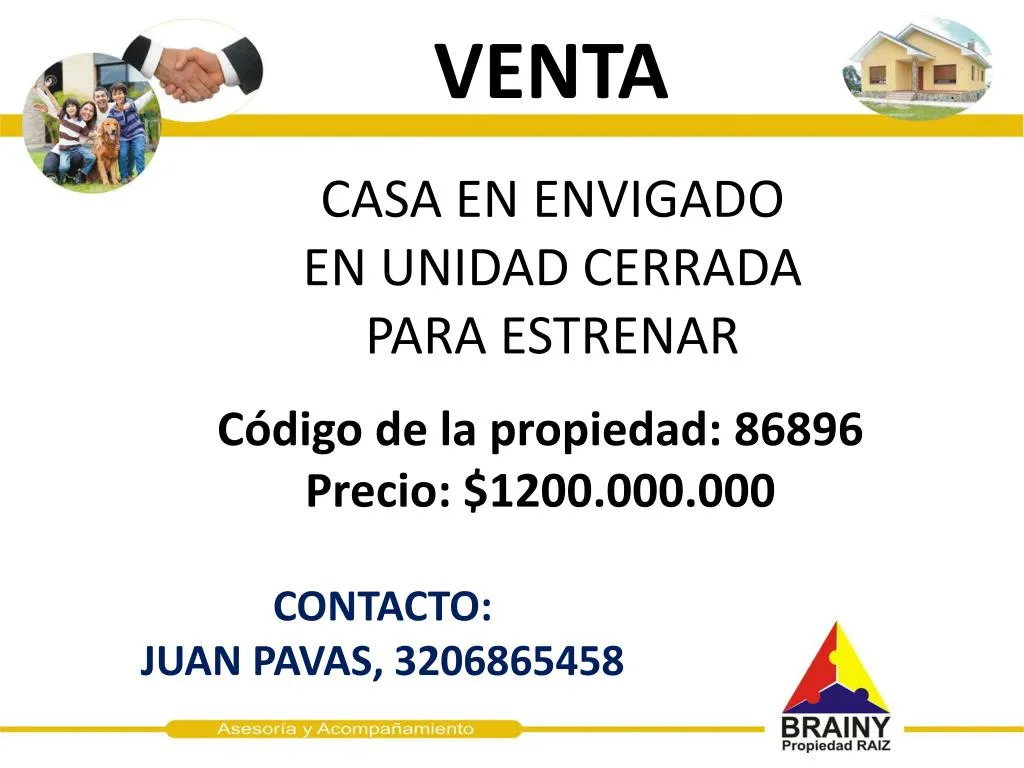 casa en envigado en unidad cerrada para estrenar