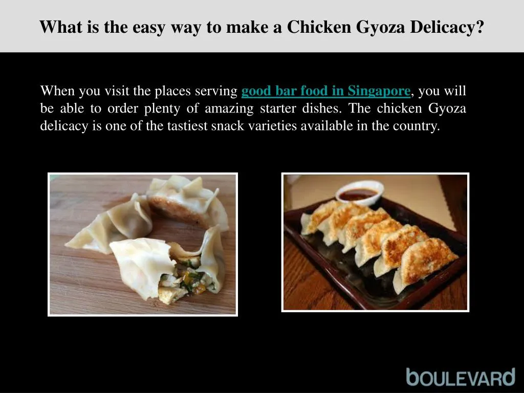 what is the easy way to make a chicken gyoza delicacy